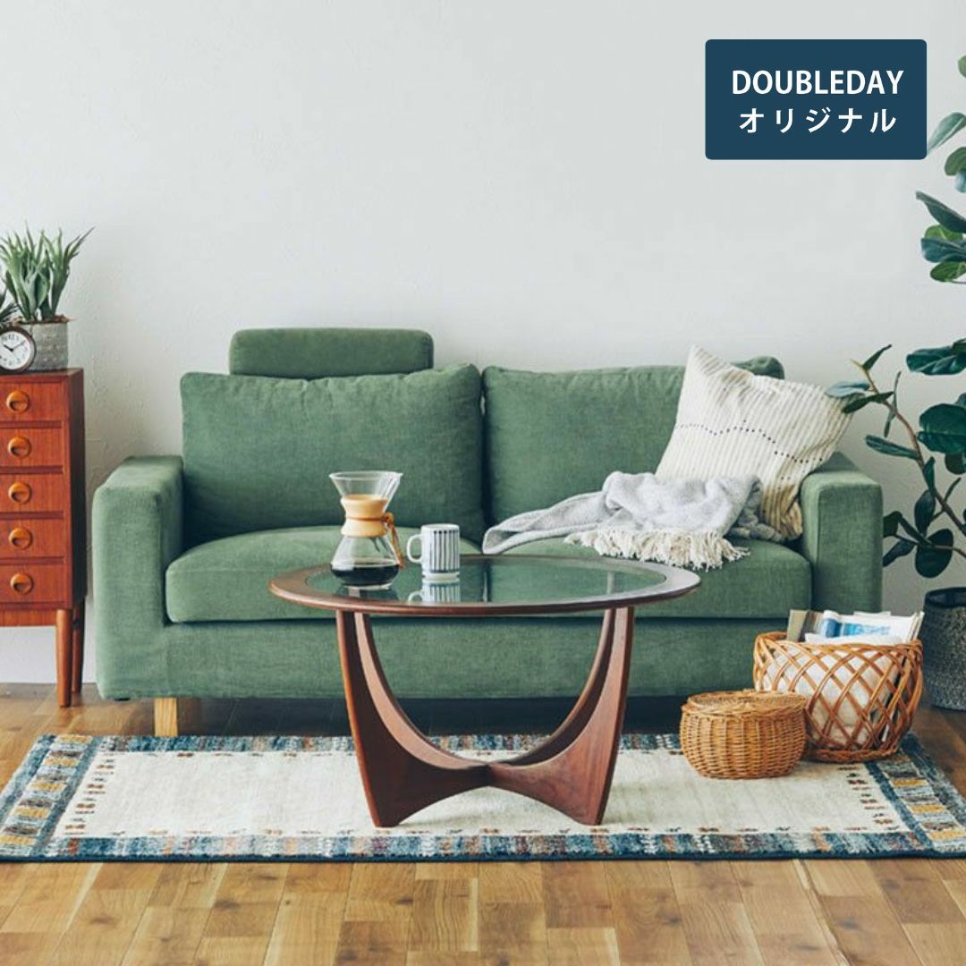 一人用ソファ グレー＆カーキ DOUBLEDAY 【公式通販】