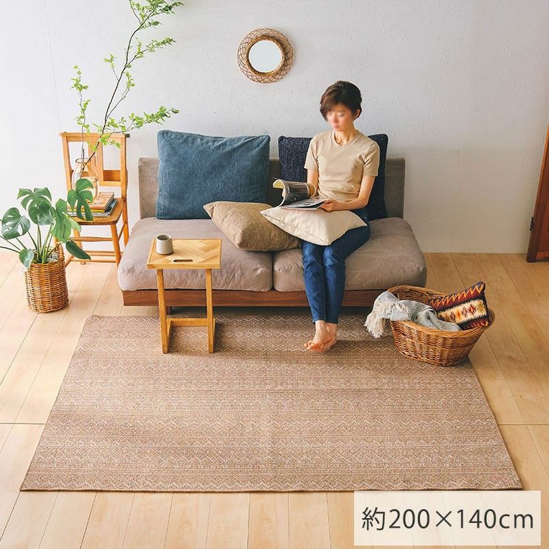 Knittingラグ CAMEL×IVORY(選べる10サイズ) | DOUBLEDAY ONLINE SHOP