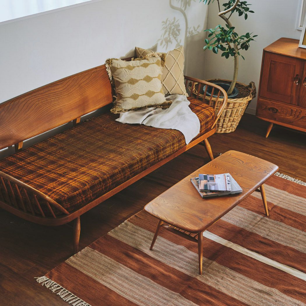 【英国ERCOL】ローテーブル/コーヒーテーブル　アンティーク/ビンテージ Ercol Coffee Table / アーコールコーヒーテーブル〈ハーフムーン