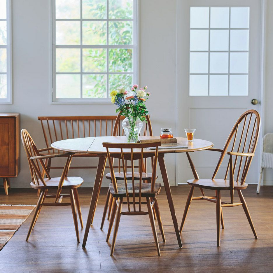 【発送の場合は即購入不可】 レア ERCOL 英国 ヴィンテージ ダイニングテーブル オーバル テーブル 食卓 イギリス アーコール エルム 無垢材 木製 ナチュラル 88019 ERCOL(アーコール)オーバルダイニングテーブル | ヴィンテージ家具