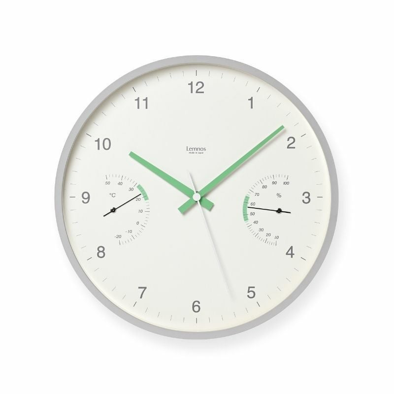 BROTE ウォールクロック(温湿度計付き)